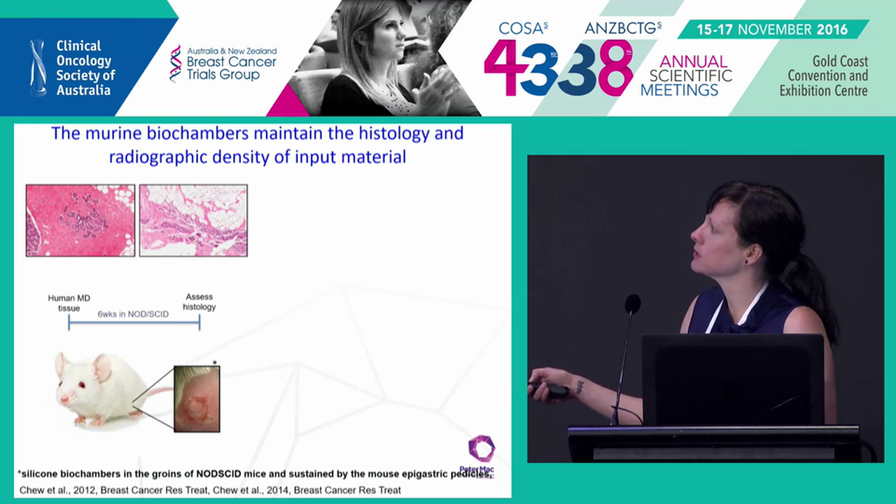 The biology underlying mammographic density and preclinical mouse models to test new therapies Kara Britt