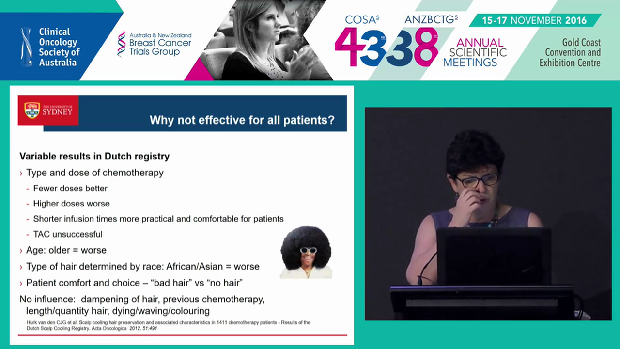 Australian implementation of scalp cooling for prevention of chmotherapy induced alopecia Prof Fran Boyle