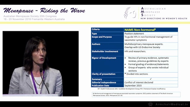 What’s new in menopause guidelines Clin Assoc Prof Amanda Vincent