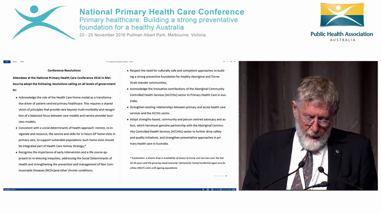 Conference resolutions Michael Moore