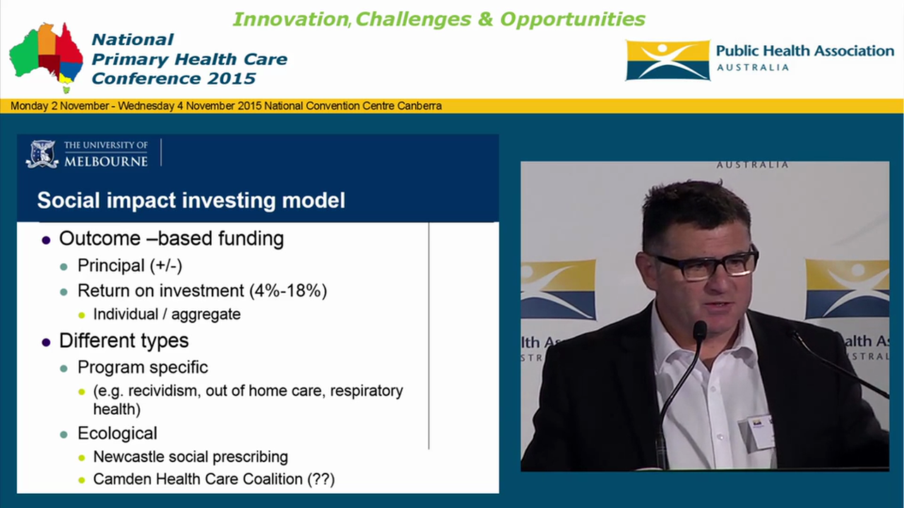 Social Impact Bonds Options for primary health care financing AP John Fitzgerald