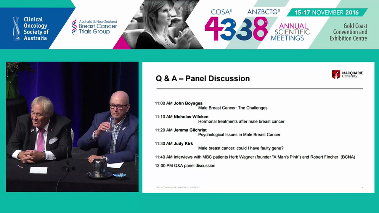 Male breast cancer Panel Discussion