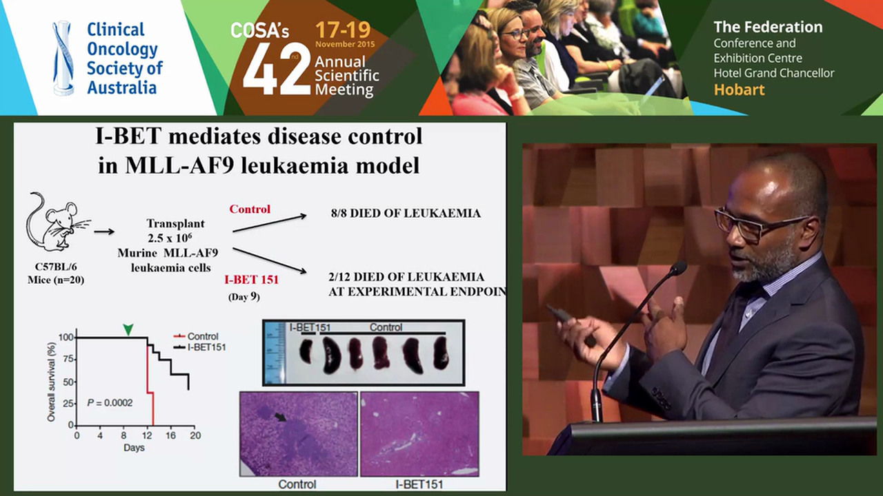 Presidential Lecture Mark Dawson Cancer Epigenetics The journey from concept to therapy