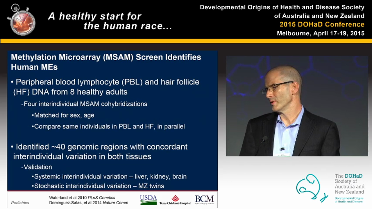 DNA methylation age and the epigenetic clock. Early programming for healthier aging Rob Waterland (Baylor, USA)