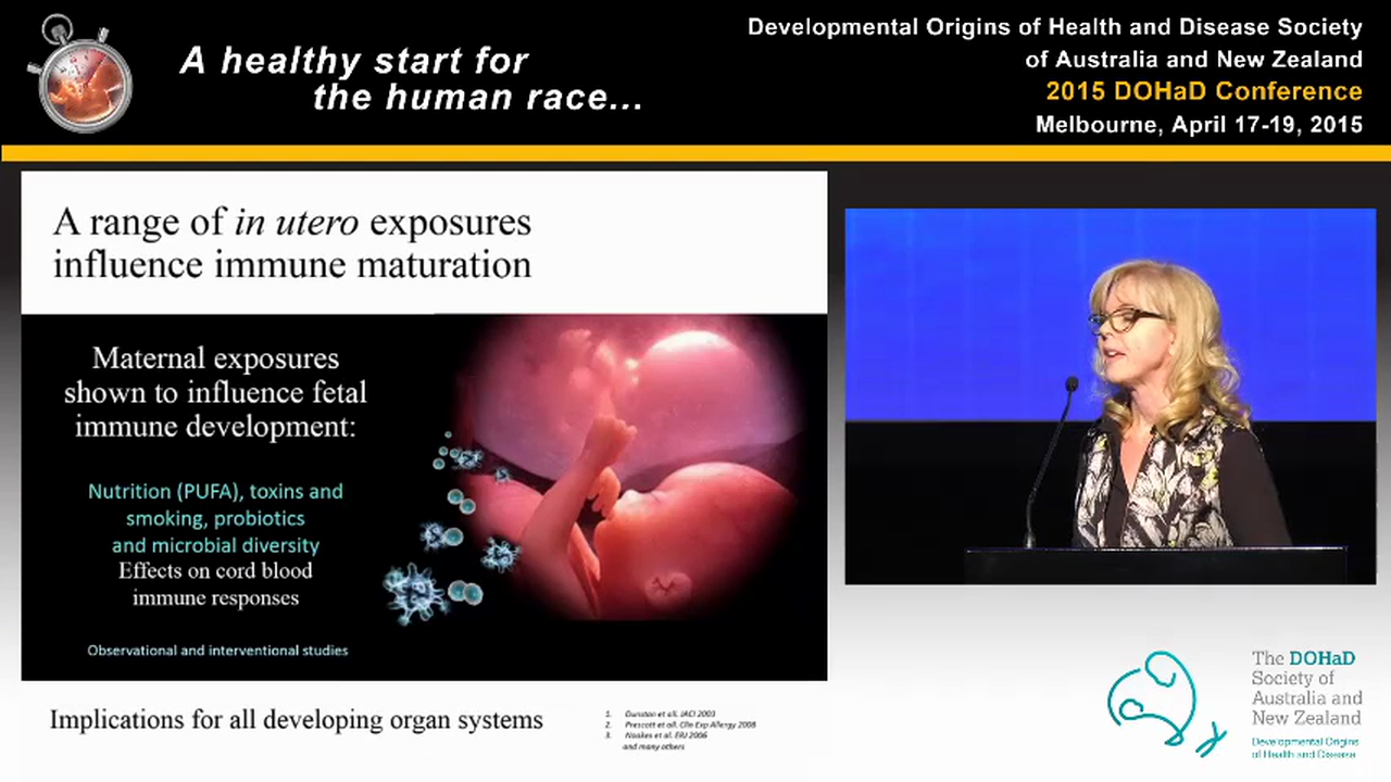 The ecology of inflammation in the modern world How the dynamics of inflammation are set in early life. Susan Prescott (WA)