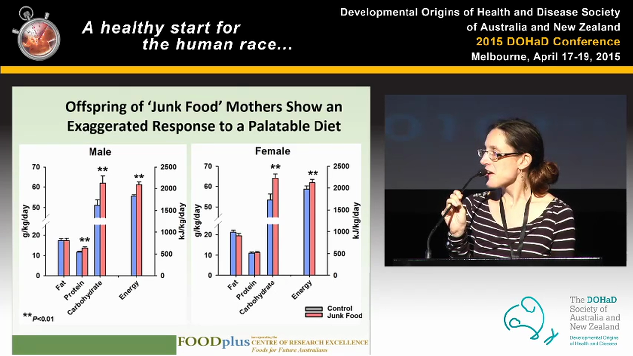 Maternal nutrition and metabolic programming are there opportunities for intervention Bev Muhlhausler (Adelaide, SA)