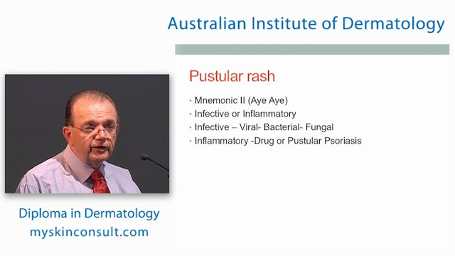 Diagnostic Algorithms for Inflammatory Skin Disease Dr. Ian McColl John Flynn Private Hospital