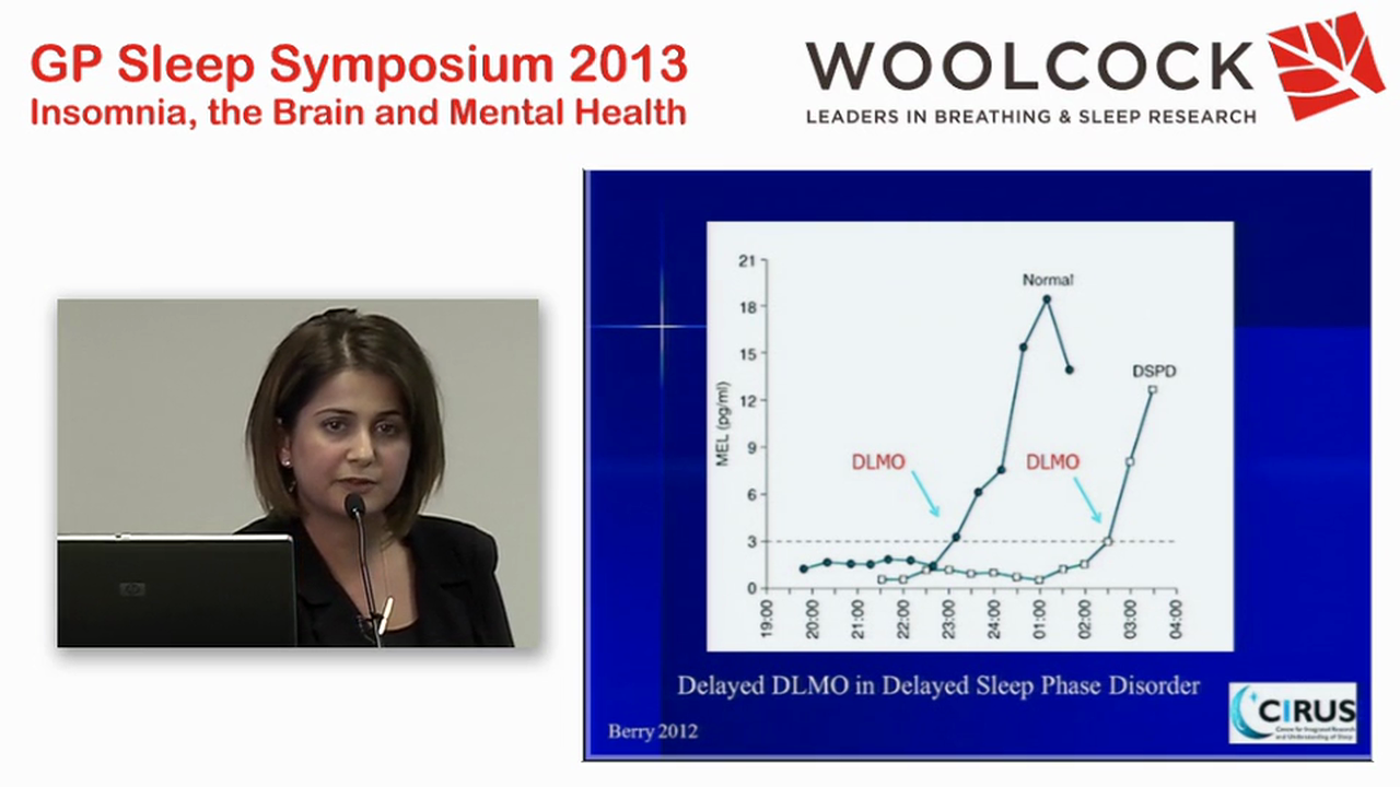 Melatonin, insomnia and Circadian Rhythm Dyssynchrony Dr Yasmina Djavadkhani