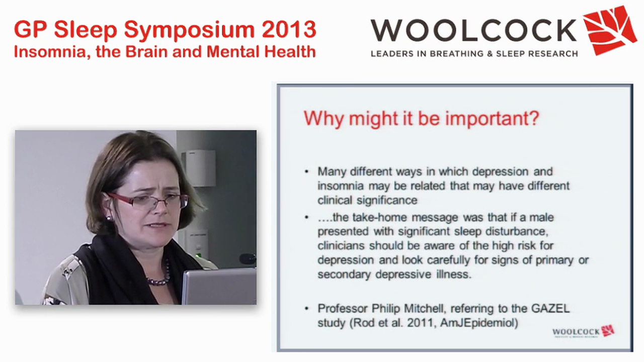 Bi-directional Relationship of Insomnia and Depression Dr Megan Kalucy
