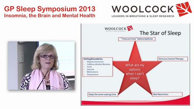 Insomnia Management in GP Practice Associate Professor Delwyn Bartlett