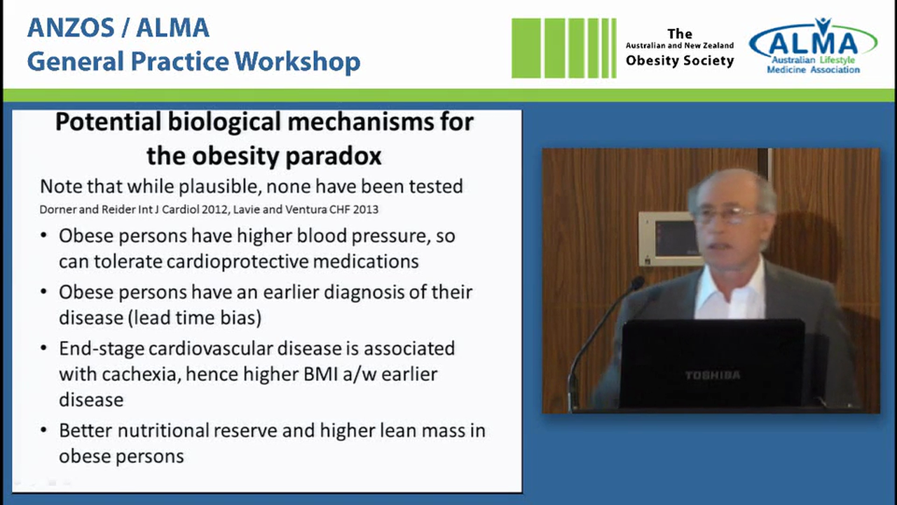 Weight management in older adults. Think before you act Prof Joe Proietto