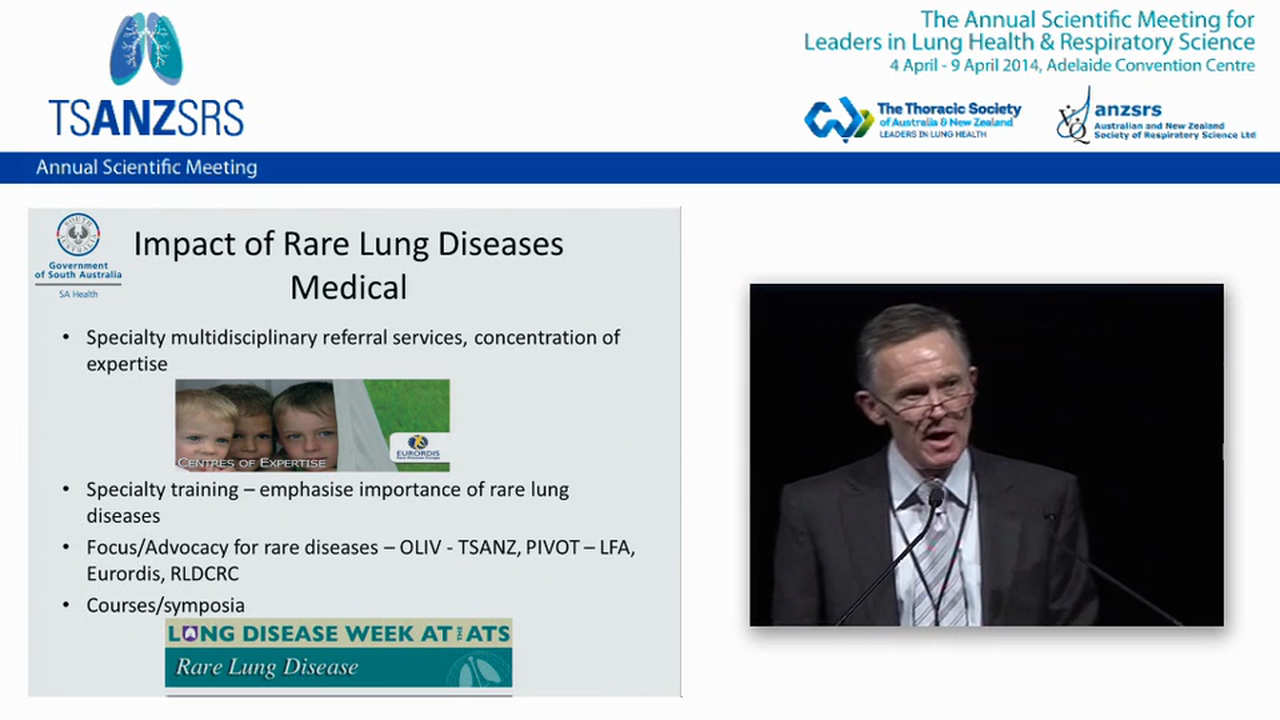 Introduction - epidemiology and impact of rare lung diseases Mark Holmes