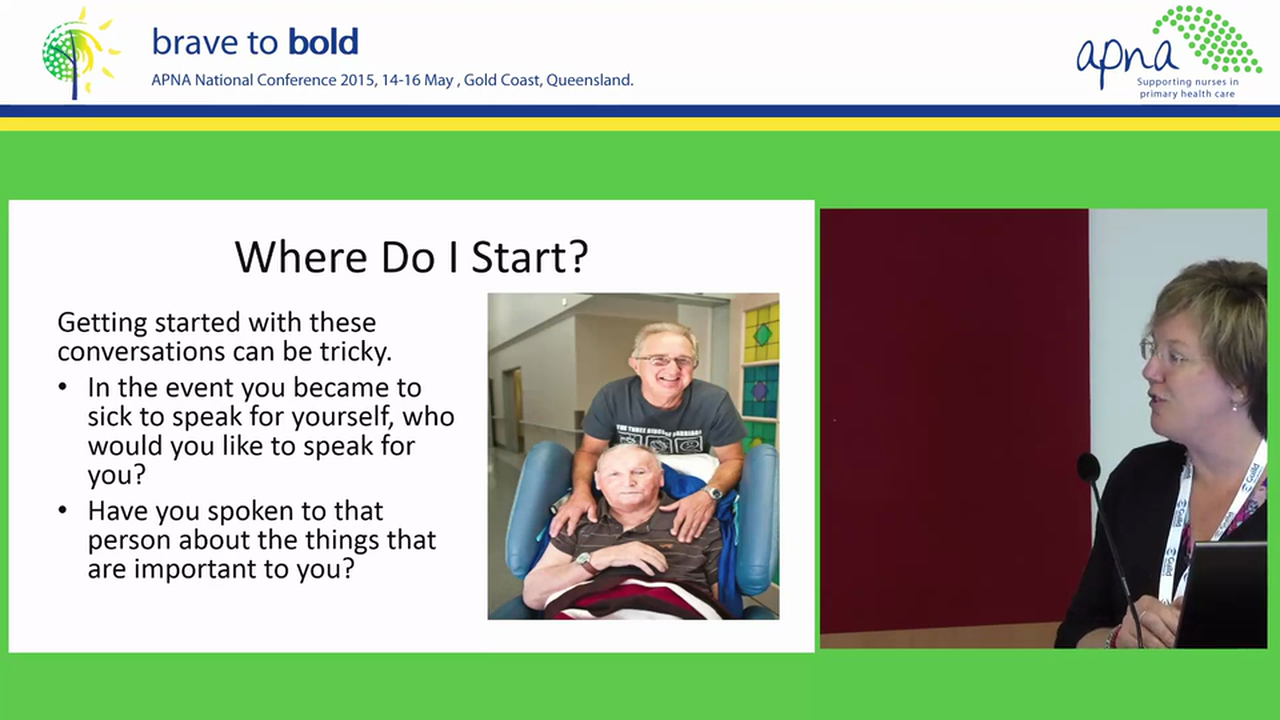 “Let’s Start Talking” about Advance Care Planning Denise Lyons