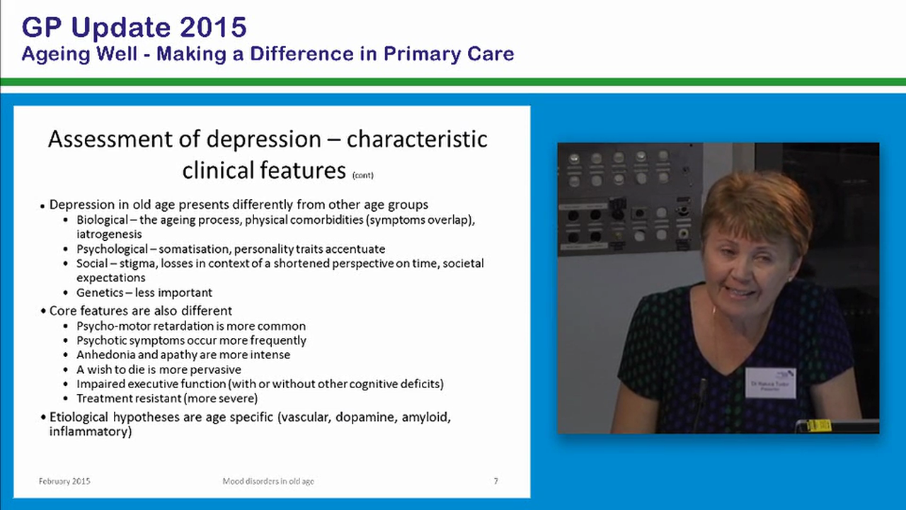 Emotional Health Older People and Depression Dr Raluca Tudor Senior Consultant Psychogeriatrician Older Persons Mental Health Service Southern Adelaide Team