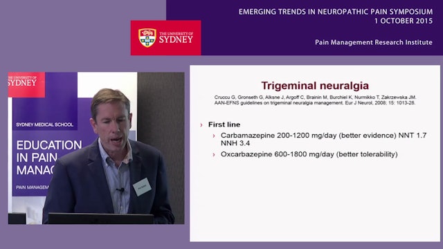 Pharmacological Management of Neuropathic Pain Professor Philip Siddall