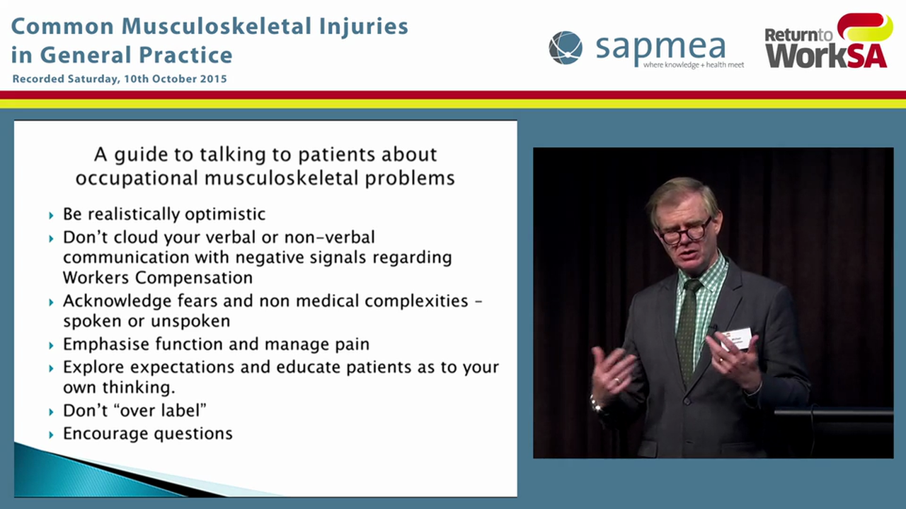 Shoulder injury, management and case studies