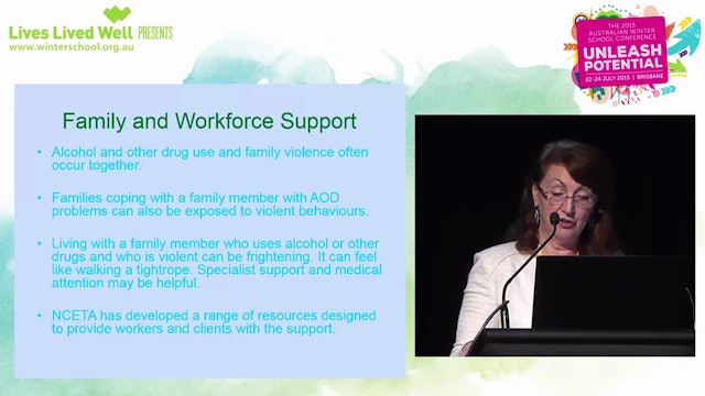 An alcohol and drug clinician’s guide to addressing family and domestic violence Professor Ann Roche, Director, National Centre for Education and Training on Addiction (NCETA)