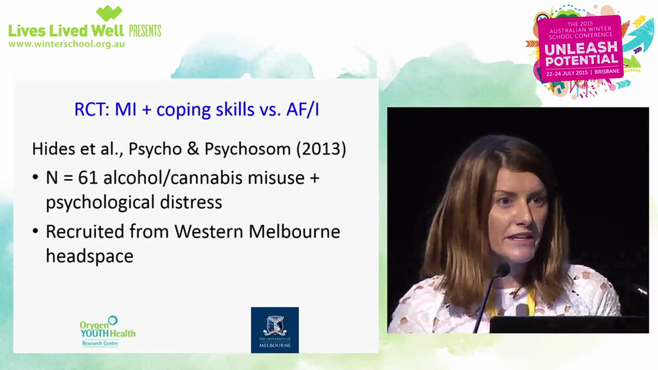 Improving treatment of youth substance use and comorbidity Associate Professor Leanne Hides, Deputy Director, Centre for Youth Substance Abuse Research (CYSAR), UQ