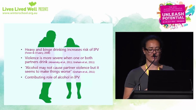 The role and impact of alcohol and intimate partner violence Ingrid Wilson, Judith Lumley Centre, La Trobe University