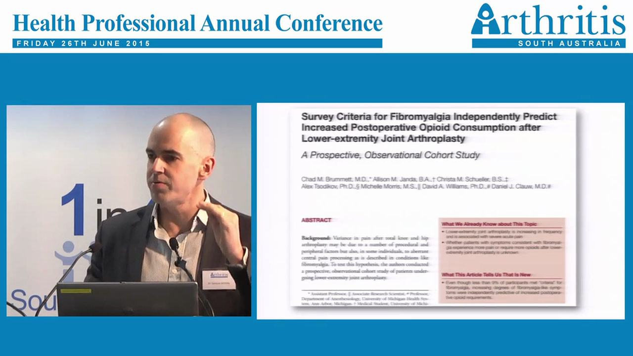 Fibromyalgia & pain management Dr Sam Whittle FRACP Rheumatologist