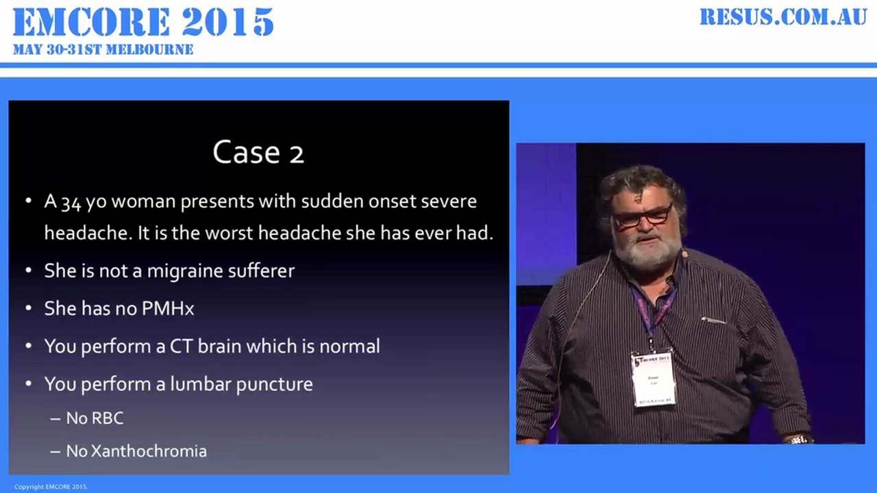 3 Neuro Emergencies not to miss AProf Peter Kas. Emergency Physician.Founder of resus.com.au and creator of EMCORE. Clinician at Monash Health and AProf at University of Notre Dame