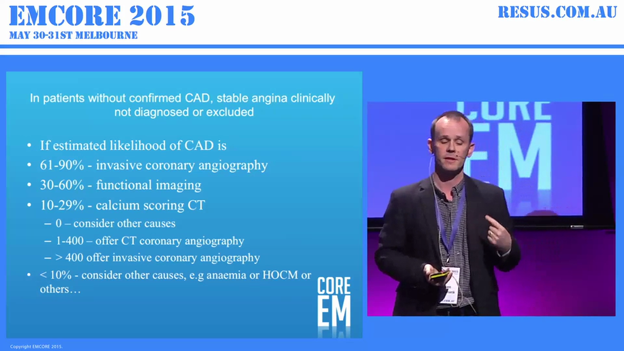 Coronary CT vs Stress Test vs Crystal Ball Dr Jaycen Cruickshank. Emergency Physician and until recently Director of Ballarat ED.