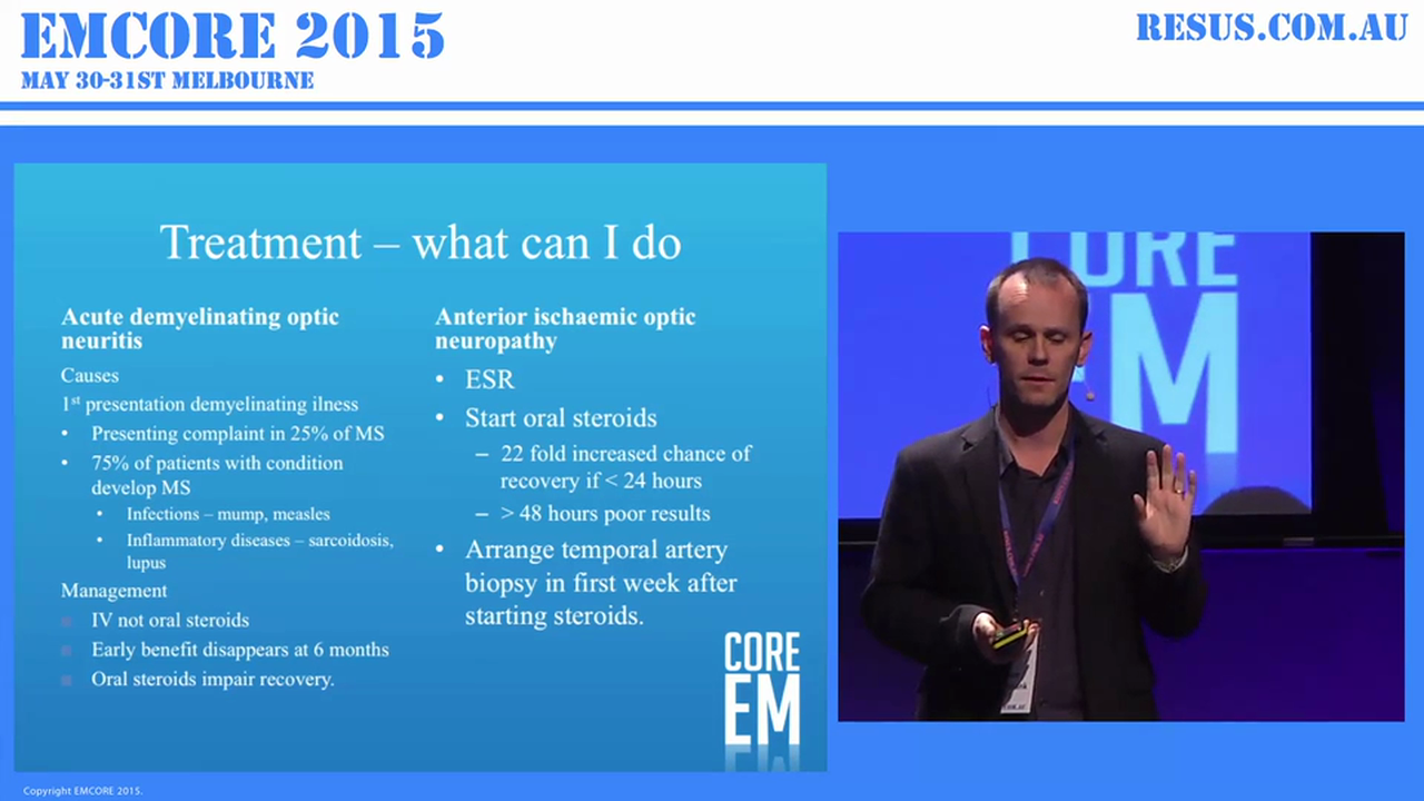 Doc I can't see Sudden Vision Loss Dr Jaycen Cruickshank. Emergency Physician and until recently Director of Ballarat ED.