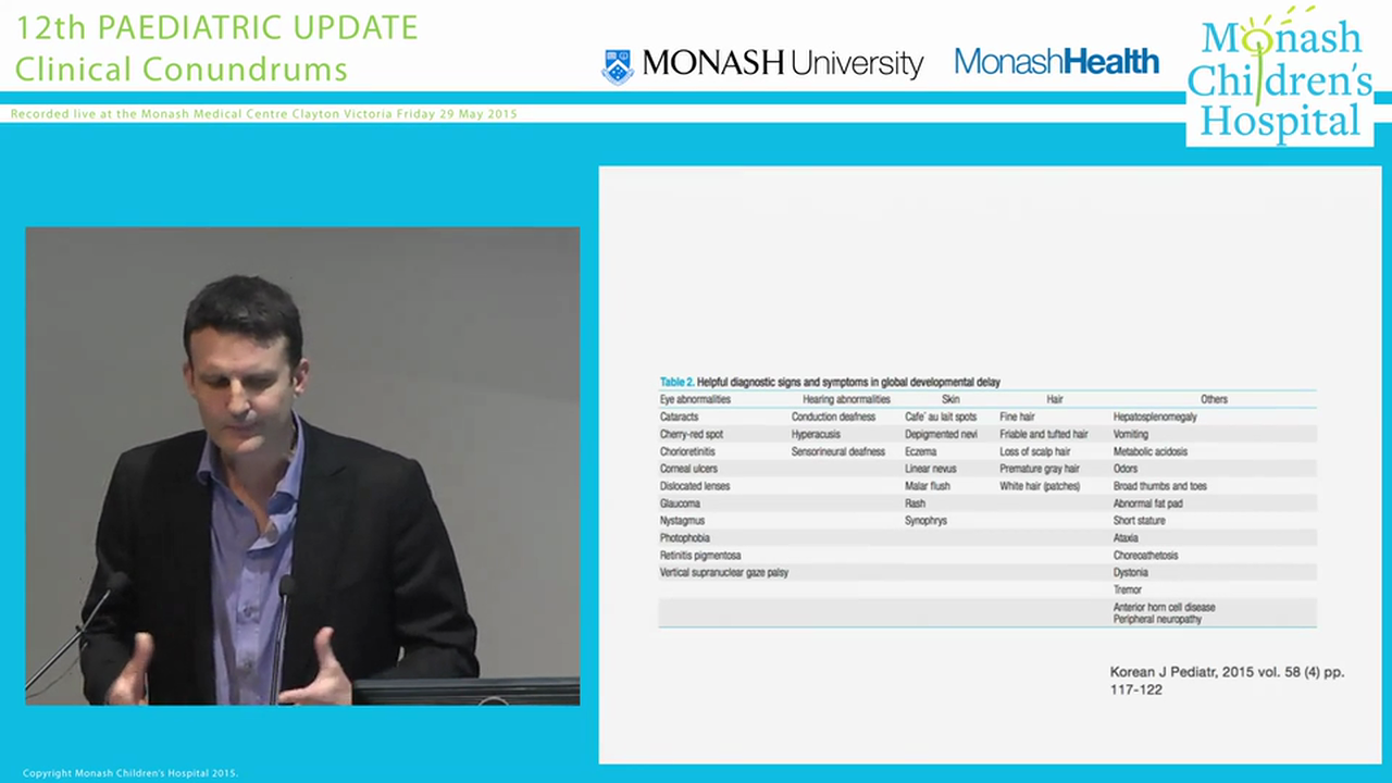 ‘In a child with developmental delay, is sending a urine metabolic screen enough to exclude metabolic conditions’ APROF MICHAEL FAHEY