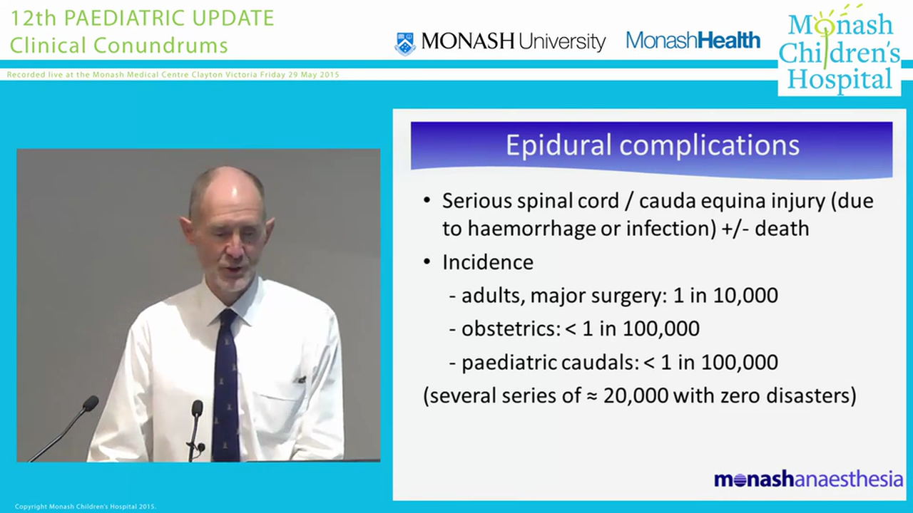 ‘Does general anaesthetic for [insert procedure] confer any risk to my six month old patient’ DR RICHARD BARNES