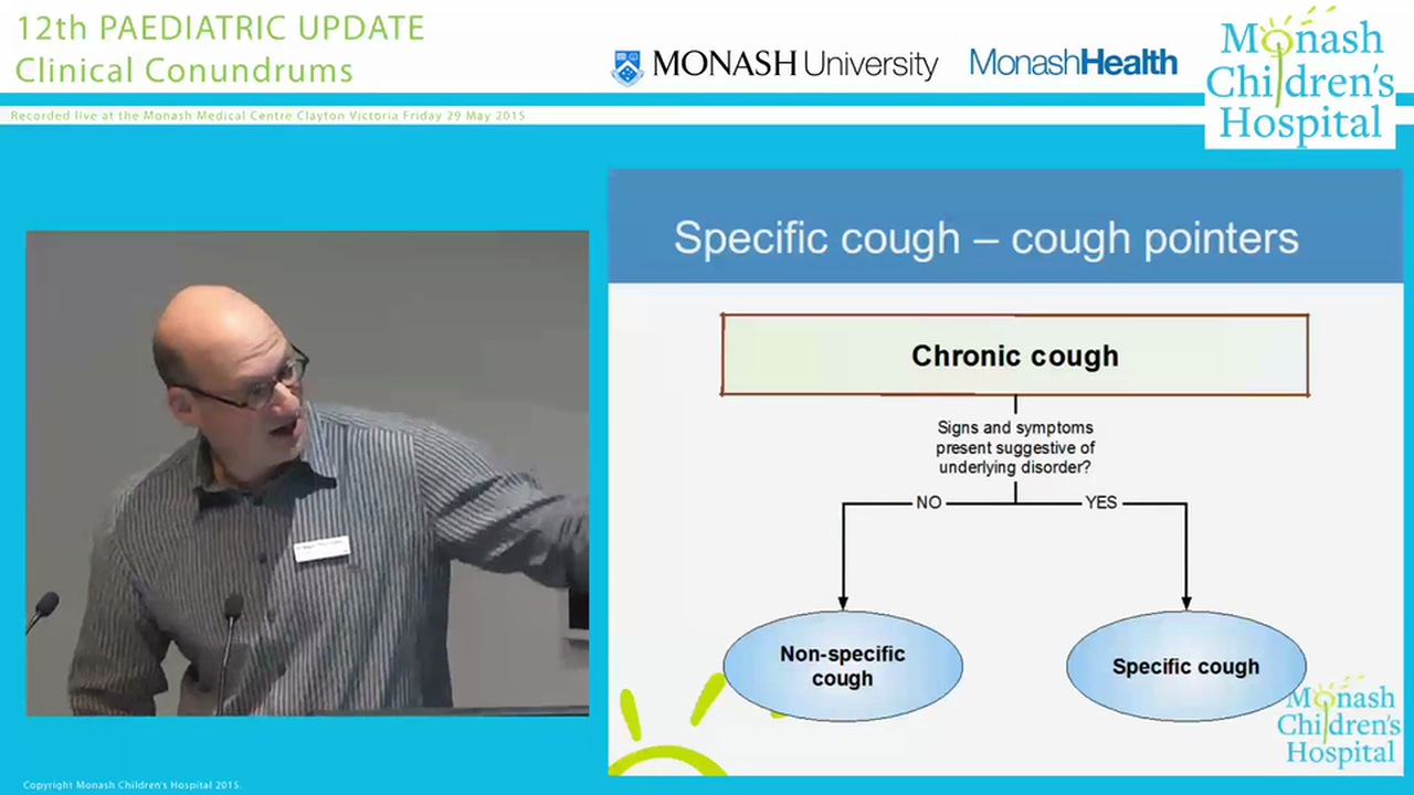 ‘Which child with chronic cough warrants investigation’ DR MARC THEILHABER
