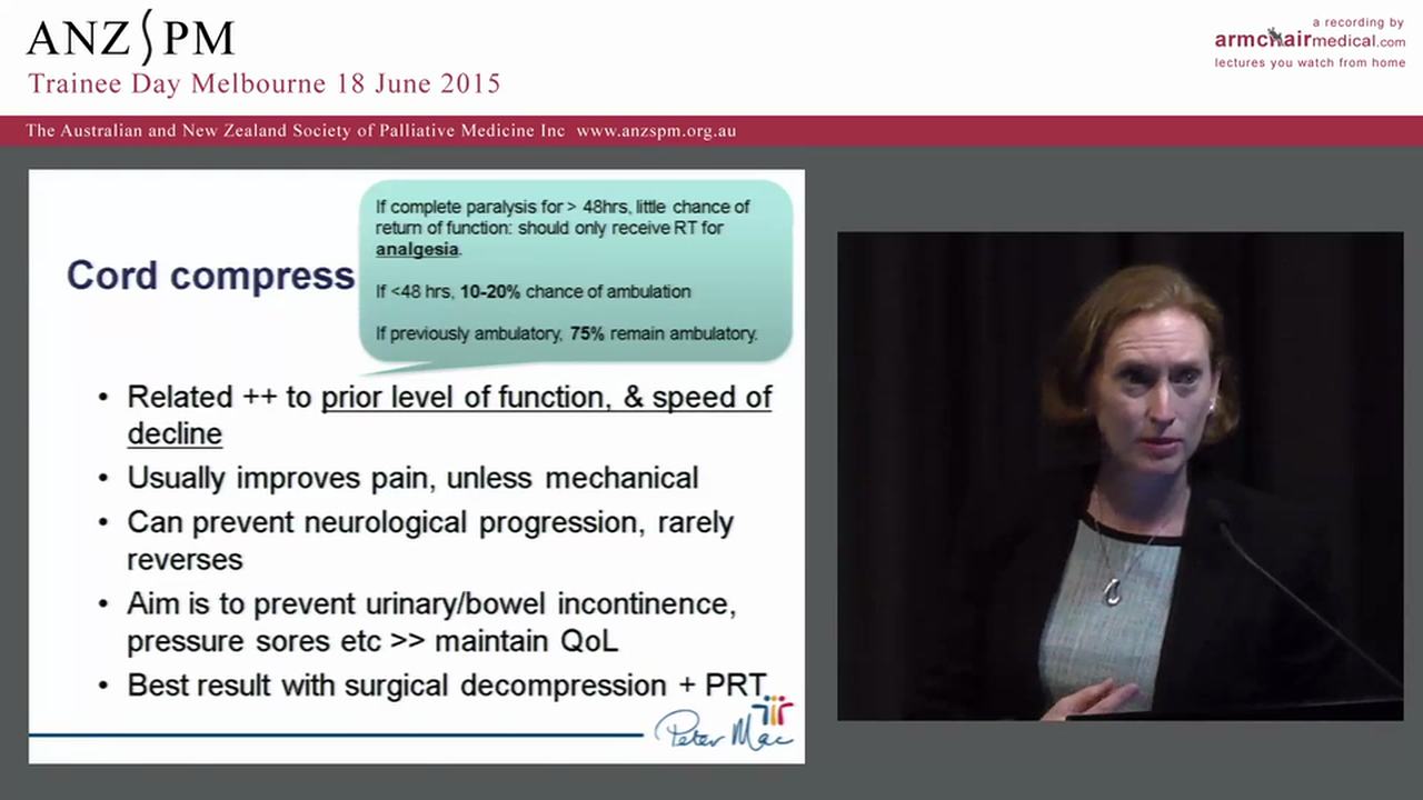 Radiation oncology for palliative medicine trainees Kathy Pope