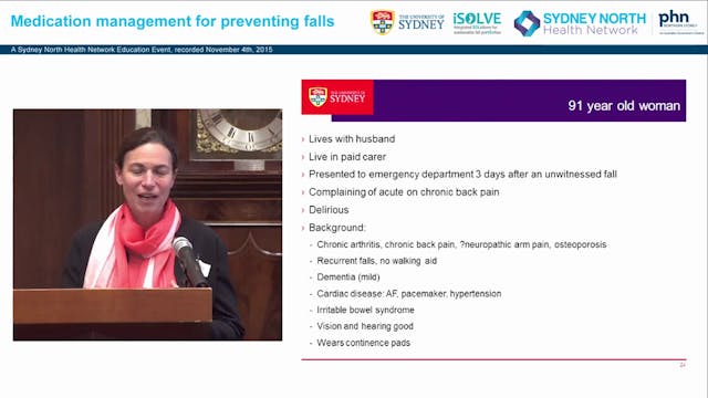 Medications and falls Managing medica...