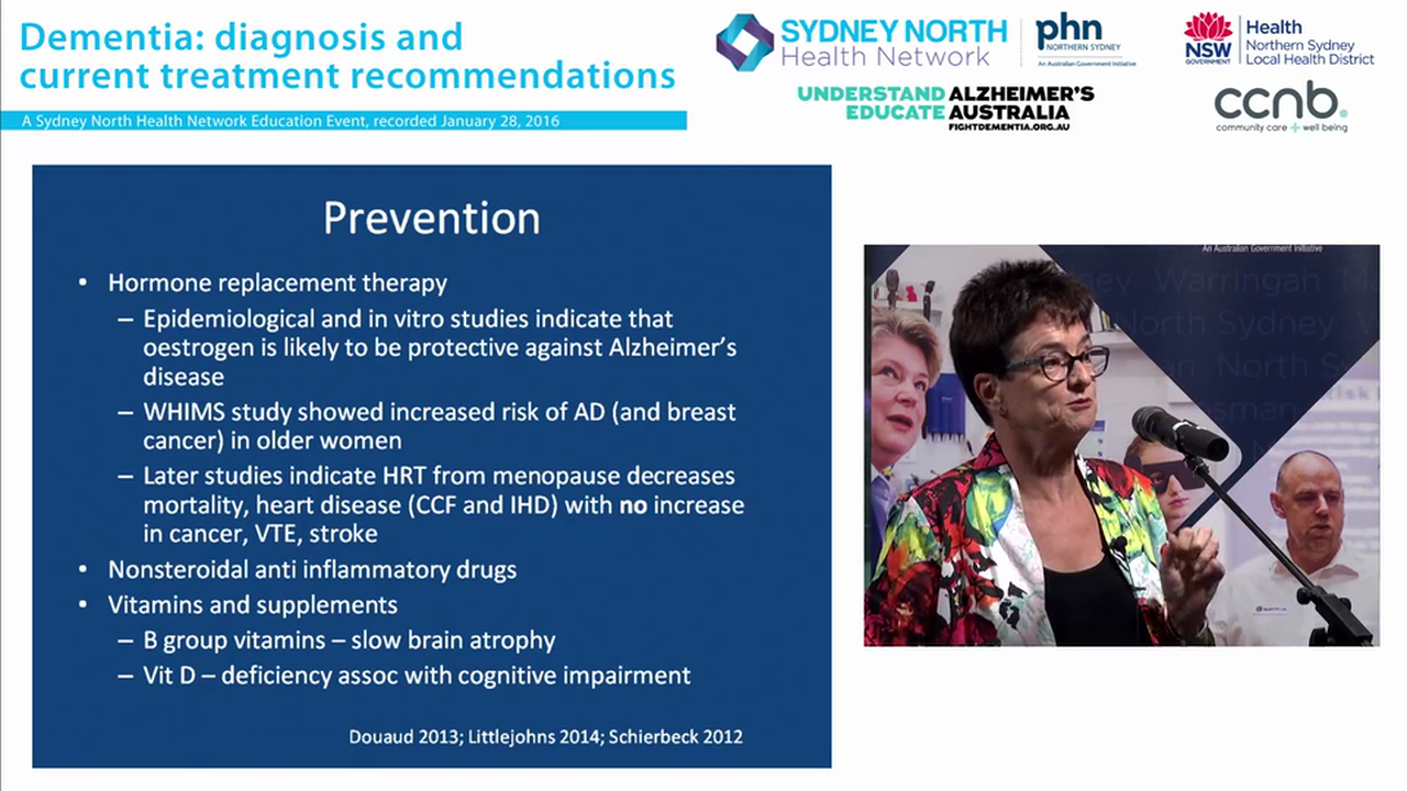 Dementia diagnosis & current treatment recommendations Professor Sue Kurrie