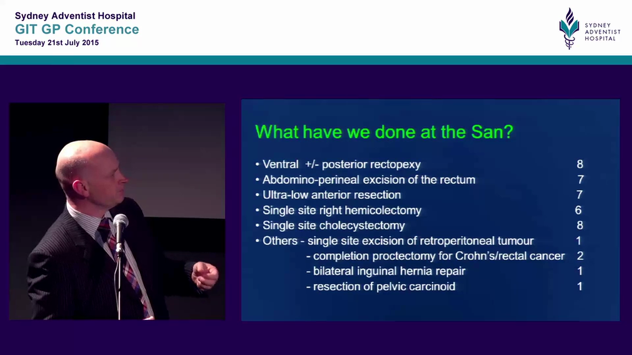 Robotics in Colorectal Surgery Dr Stephen Pillinger