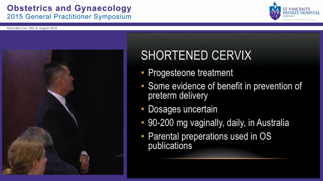 Preterm Labour/Cervical Incompetence Dr David O’Callaghan