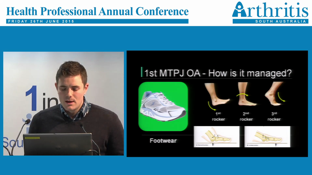 Foot osteoarthritis John Arnold B.Pod (Hons) PhD Lecturer Biomechanics University of South Australia Visiting Podiatrist Repatriation General Hospital