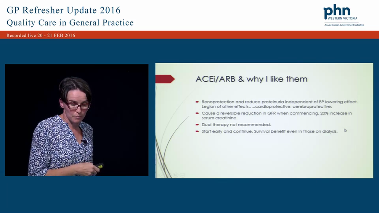 Chronic Kidney Disease When to refer - dialysis, What to do in the interim, Best management Speaker Professor Karen Dwyer