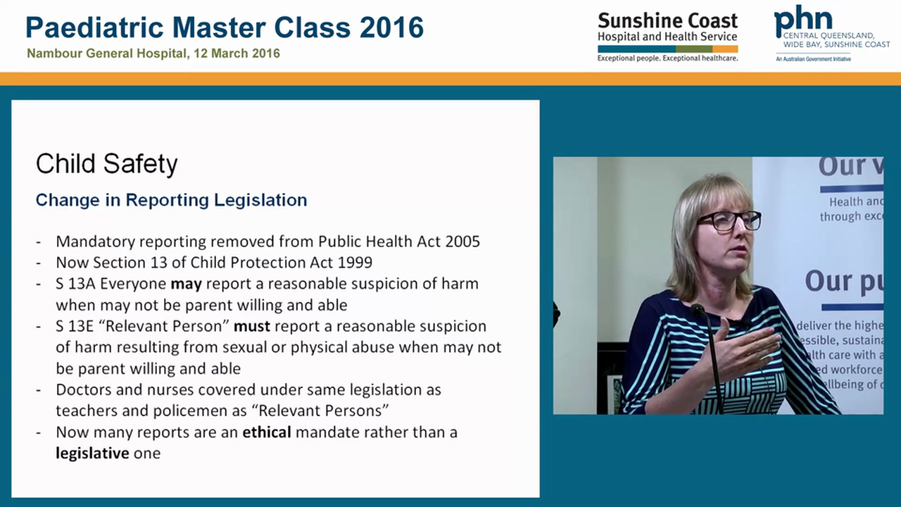 Changes to child safety legislation Dr Erica Baer