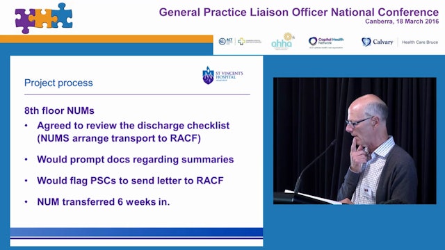 Discharge improvements project for residents of aged care facilities (RACF) Dr David Isaac