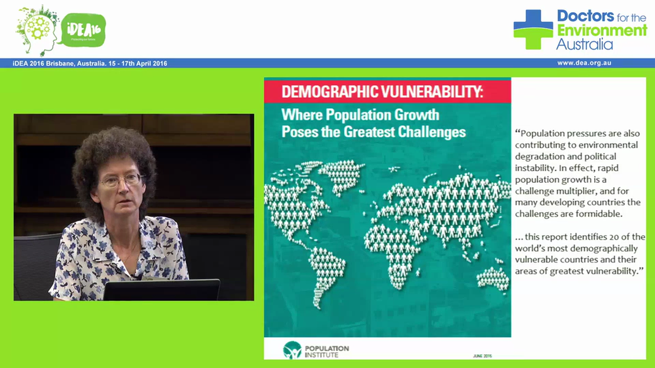 Planetary overload, population & Consumption Fertility control and ethical challenges Dr Jane O' Sullivan