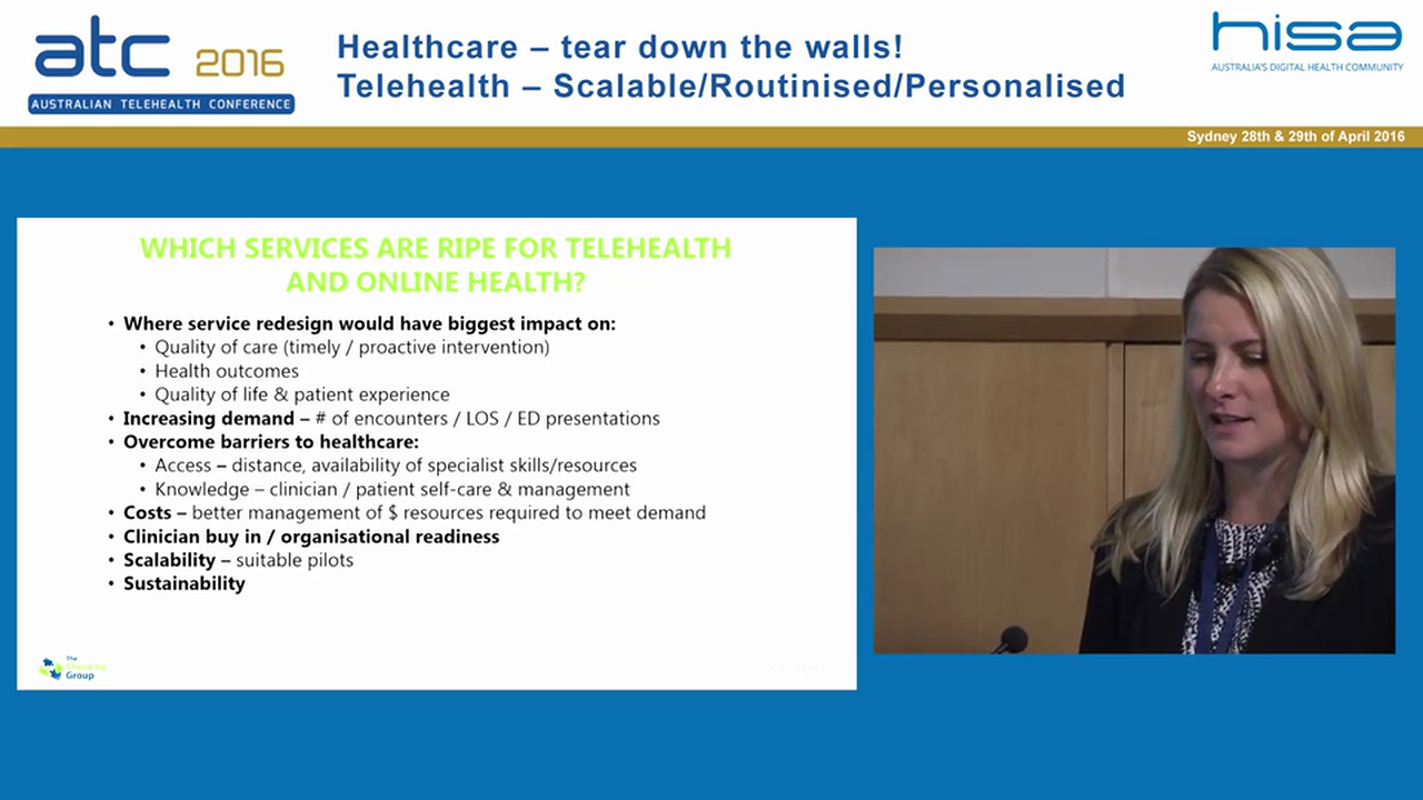 How to redesign your service to better incorporate telehealth and online services Bruce Pedersen Managing Director, The Checkley Group Alicia Curry Director, The Checkley Group