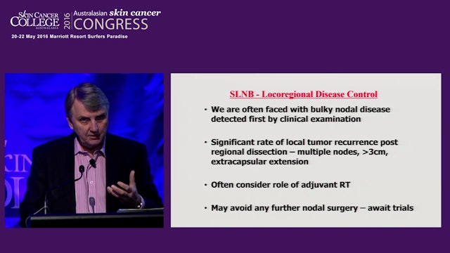 Sentinel node biopsy for cutaneous melanoma When and how it may influence outcome Prof Mark Smithers