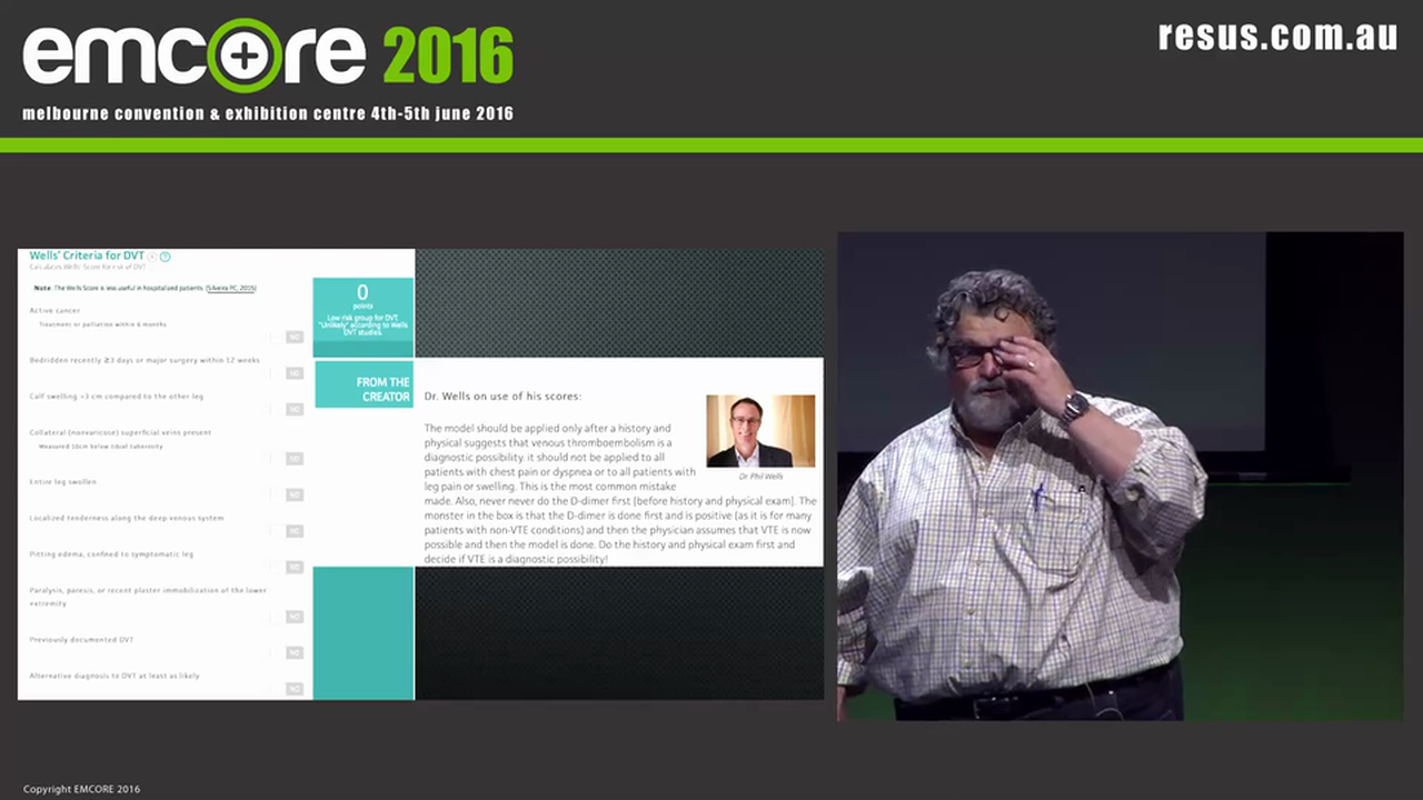 D-Dimer and DVT rule out in A Prof Peter Kas