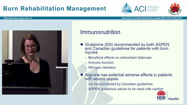 Nutrition and Burn Rehabilitation Car...