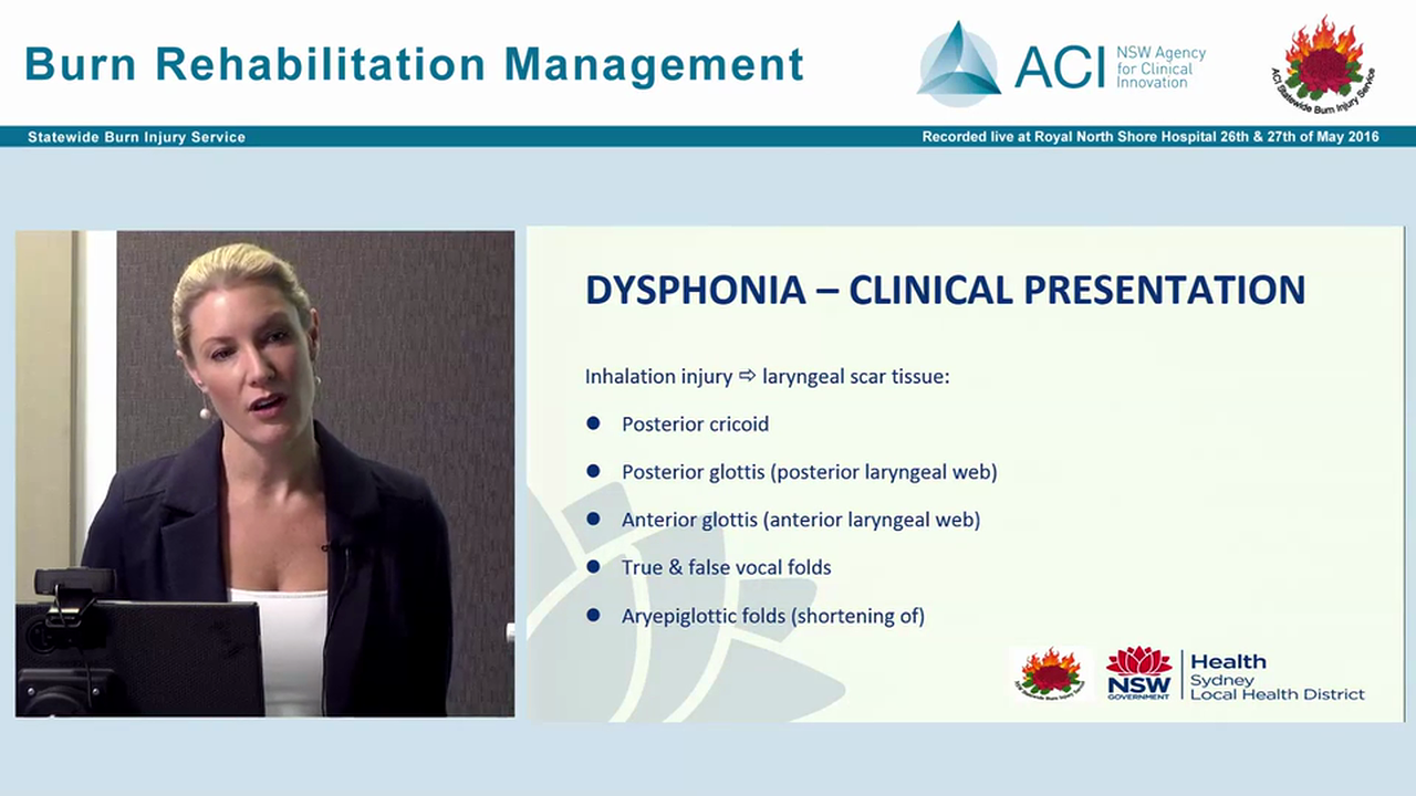 Rehabilitation of voice and swallowing disorders in the patient with severe burn injury Nicola Clayton