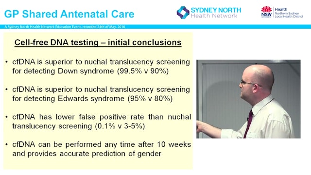 Non-Invasive Prenatal testing - where does it fit in Dr Colin Walsh