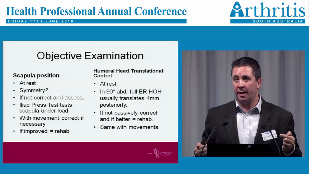 Physiotherapy management of shoulder osteoarthritis James Schomburgk