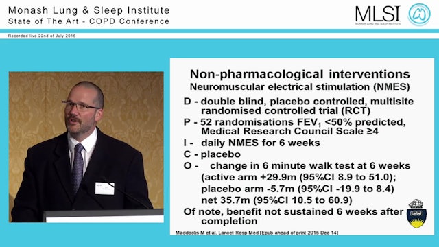 Managing Severe SOB in COPD Prof David Currow