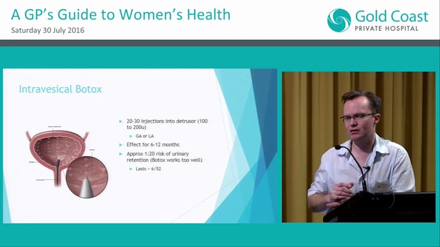 Treatment options for female incontinence and pelvic organ prolapse Christopher Tracey