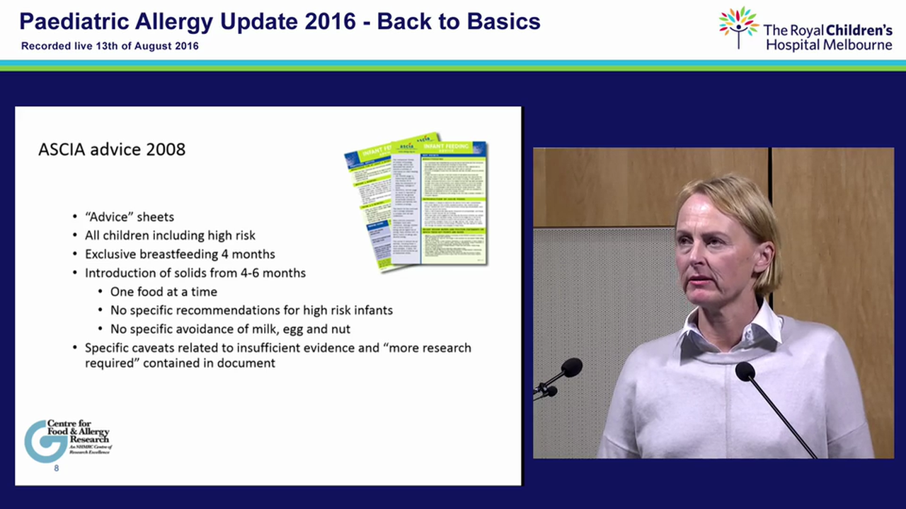 Infant feeding guidelines and advice on infant feeding for allergy prevention How we got here Professor Katie Allen